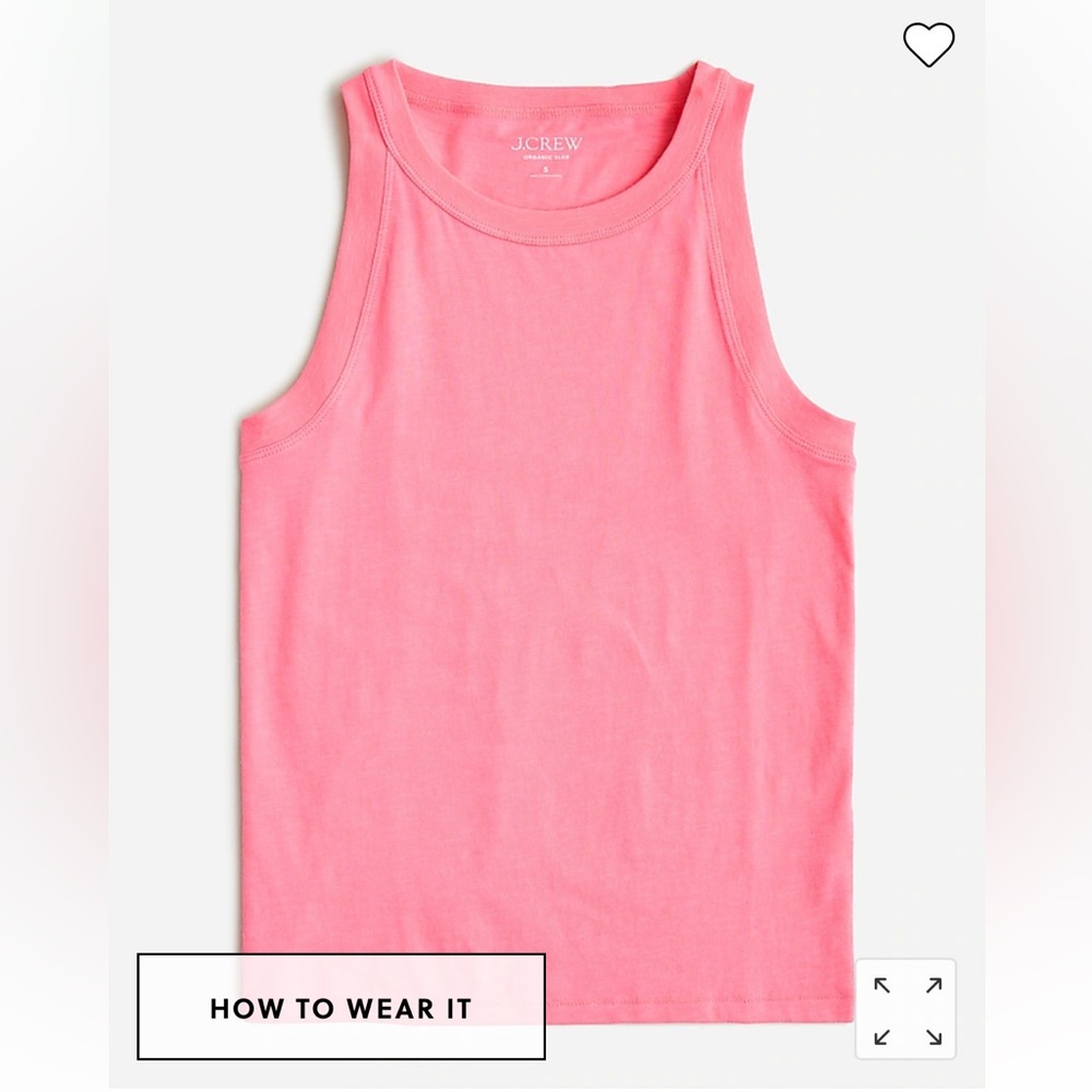 NWT J.Crew High-neck Tank in Organic Slub Cotton (M)
